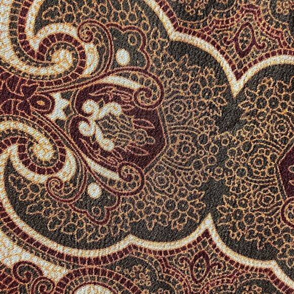 Ollari New York Jade Jumpsuit Brown Paisley Tie Neck Wide Leg - Medium - Picture 8 of 8